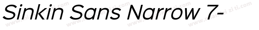 Sinkin Sans Narrow 7字体转换